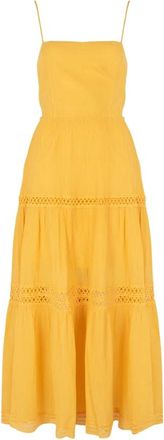 Guess Abito midi SL Lace Up Safa - - Dresses - Donna - Giallo - L