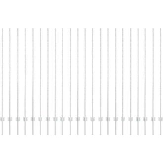 vidaXL Vidaxl - Steel Fence Posts 44 pcs Silver Galvanised Steel