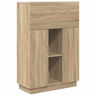 Berkfield Home Sonoma Oak Computer Desk Sonoma oak Particle board Medium in Light Tan