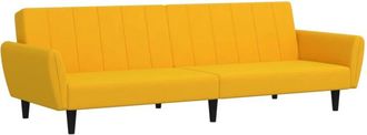 vidaXL Sof&aacute; Cama De 2 Plazas Terciopelo Amarillo Vidaxl