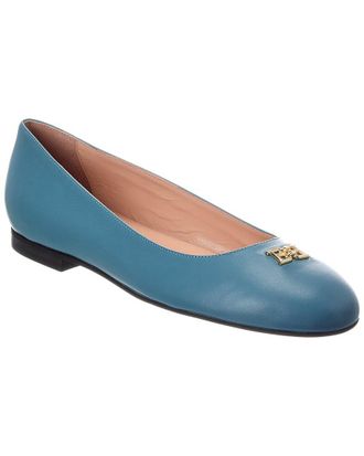 Bally Logo Bitey Leather Ballerina Flat