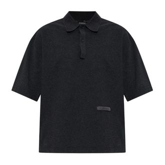 Jacquemus Tops, Heren, Grijs, XS, Katoen, Ruban Katoenen Polo