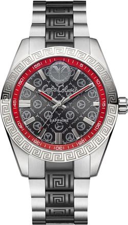 Carlo Colucci Rond Roestvrij Stalen Horloge - Heren - Horloges - Grijs - ONE Size - Accessoires