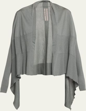 Rick Owens Medium Wrap Wool Shawl Cardigan