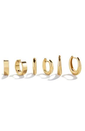 BaubleBar Maris Set of 3 Water Resistant Hoop Earrings in Gold at Nordstrom