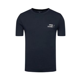 A|X Armani Exchange Blauw Ronde Hals Korte Mouw T-Shirt - Heren - T-shirts - Blauw - M - Katoen - Tops