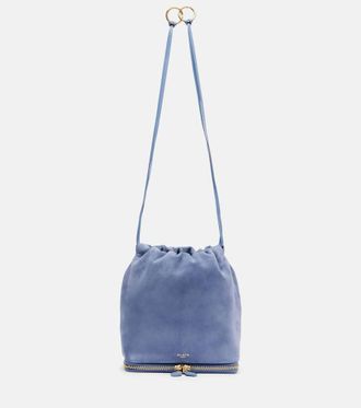 Alaia Ala&iuml;a Le Pochon suede bucket bag