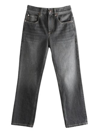 Brunello Cucinelli five-pocket jeans - women - Cotton - 42 - Black