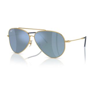 Ray-Ban Sunglasses, unisex, Yellow, Size: 59 MM Aviator Reverse