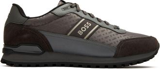 HUGO BOSS Mens Parkour Trainers - Grey Nylon - Size UK 10