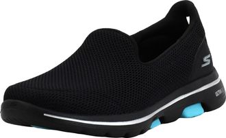 Skechers Womens Gowalk Arch Fit- Grateful Walking Shoes Black/Aqua 9