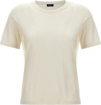 Kiton Silk Cashmere T-Shirt - Dames - Cashmere truien - Wit - S - Kasjmier - Truien & Vesten