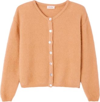 American Vintage Cardigan Vitow a coste con bottoni - Marrone