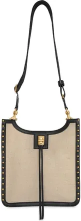 Rebecca Minkoff Medium Darren Surplus Feed Crossbody Bag in Natural/Black at Nordstrom