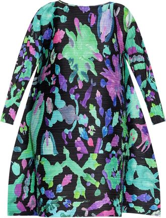 Pleats Please Issey Miyake Abito corto con stampa - Nero