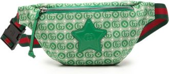 Gucci Green Multi-Color Canvas Sling Bag (Pre-Owned)