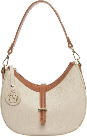 Roberta M Beige Rundleer Tas