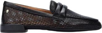 Pikolinos Almeria Perforated Loafer - Dames - Loafers - Zwart - 37 EU - Leer - Schoenen