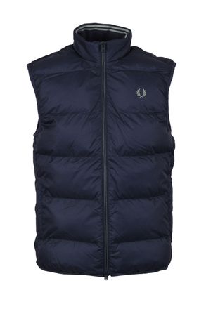 Fred Perry Mens Insulated Gilet Dark Airforce - Blue Cotton - Size X-Large