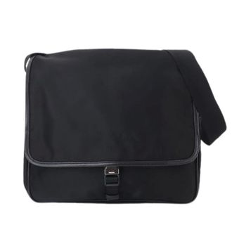 Prada Pre-owned Vintage Nylon Shoulder Bag - Dames - Pre-owned - Zwart - Maat: ONE Size Nylon