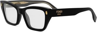Fendi Roma Brillen - unisex - Brillen - Zwart - 52 MM - Accessoires