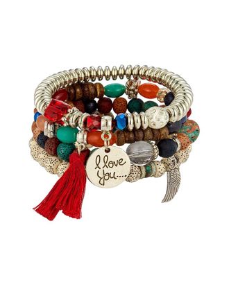 Jean Claude Stainless Steel 4Pc Bracelet Set