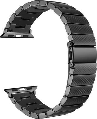 Posh Tech Charlie Resin Link Bracelet Apple Watch Watchband in Black at Nordstrom