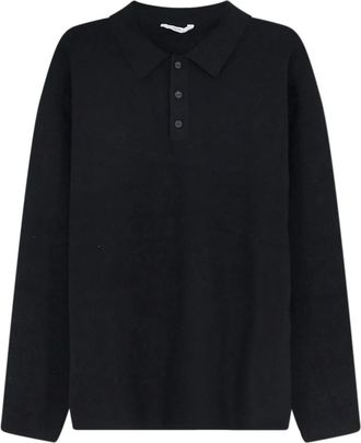 Hev&ograve; Mar Grande Polo - Heren - Polos - Zwart - S - Polyester - Tops