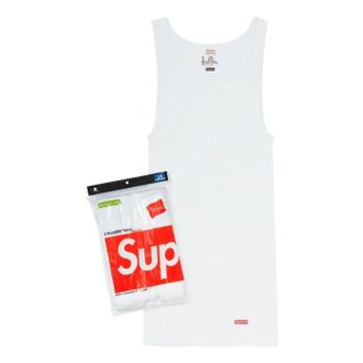 SUPREME x Hanes SS26 Tagless Tank T-Shirts (3 Pack) White SUP-SS26-036-WHT