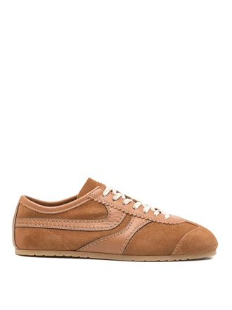 Dries Van Noten Suede Sneakers With Leather Inserts