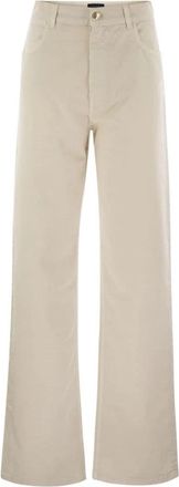 Fay 5-Pocket Flare Broek - Dames - Wijde Broeken - Beige - W33 - Katoen - Broeken