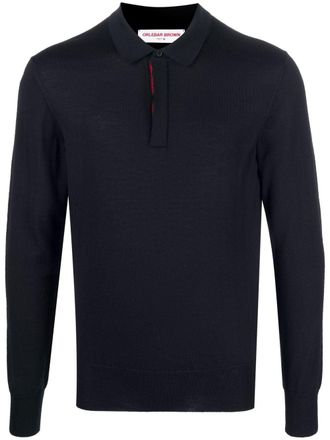 Orlebar Brown Polo a maniche lunghe - Blu