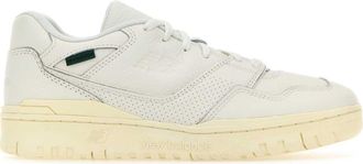 New Balance White Leather 550 Sneakers