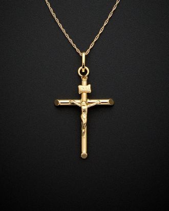 Italian Gold, Inc 14K Italian Gold Crucifix Pendant Necklace