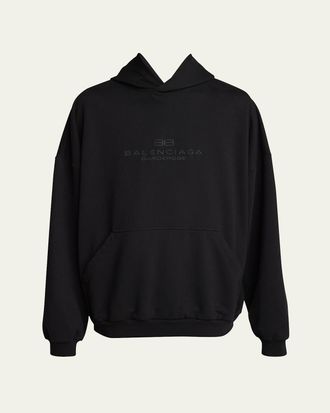 【BALENCIAGA】ロゴ コットン BLACK ラージ フィット パーカー Balenciaga Large Fit Hoodie - Hoodies - BeyondStyle