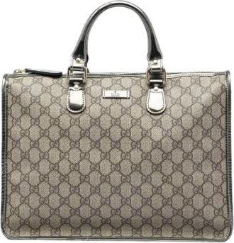 Gucci Pre-owned Vintage Satchel - Dames - Vintage Handtas - Beige - ONE Size - Leer - Vintage