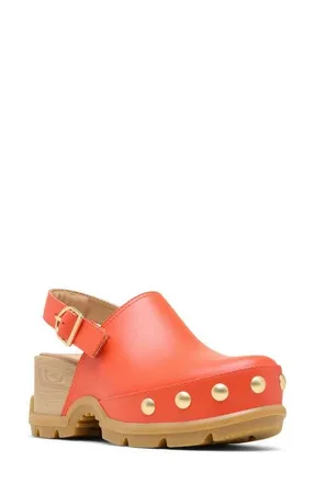 Sorel ROAMN RVT Clog in Crimson Fire/gum at Nordstrom, Size 5.5