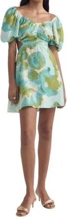 Peony Forever Mini Dress In Seychilles