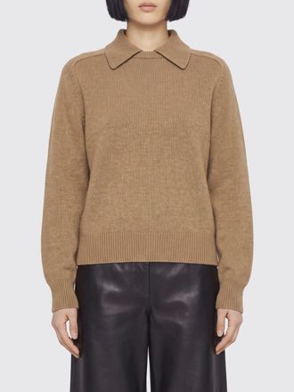 Khaite Polo in maglia a maniche lunghe in misto lana e cashmere con collo classico