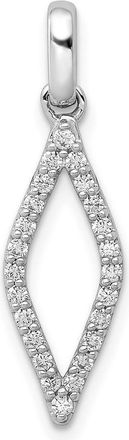 Diamond2Deal 14K White Gold Lab Grown Diamond Fancy Pendant (0.25ct, VS, G-H)