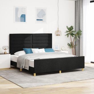 vidaXL Black Fabric Bed Frame 180x200 cm vidaXL
