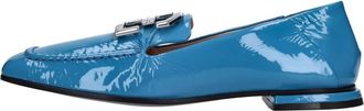 Fabi Leren mocassins met lak - Dames - Loafers - Blauw - 38 EU - Leer - Schoenen