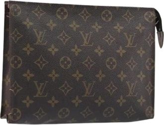 Louis Vuitton Pre-owned Pouch - Dames - Vintage Clutch - Bruin - ONE Size - Leer - Vintage