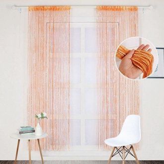 No Brand Cortina Para Decoraci&oacute;n De Ventanas, Separador De Ambientes, Cortina Individual Para Ventana, 90x200cm