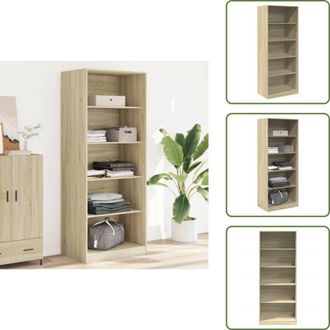 vidaXL The Living Store Armadio Rovere Sonoma 80x50x200 cm in Legno tecnico - Armadio da ingresso