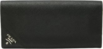 Prada Pre-owned Wallets, male, Black, Size: ONE SIZE Pre-owned Long wallet (bi-fold)