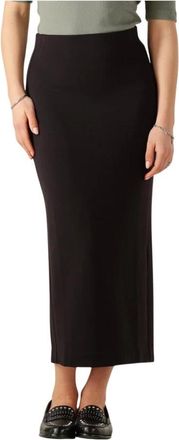 Inwear Rokken, Dames, Zwart, M, Tencel Midi Rok