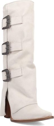 Dingo Buckle Bunny Knee High Western Boot in White at Nordstrom, Size 9.5