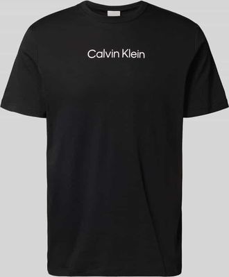 Calvin Klein T-Shirt mit Logo-Print in Black, Größe XL