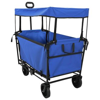 vidaXL Carro De Mano Plegable Negro 105 X 56,5 X 116 Cm Tela Oxford Vidaxl